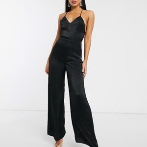 ASOS design cami strap satin jumpsuit